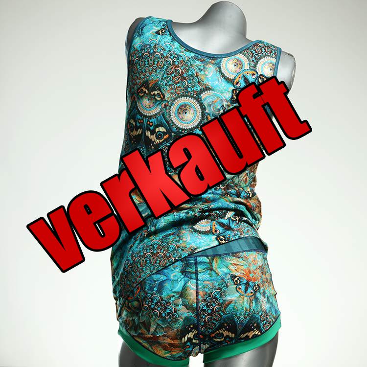 farbige attraktive nachhaltige preiswerte Unterwäsche Set für DamenPanty / Hotpant mit Top aus Biobaumwolle