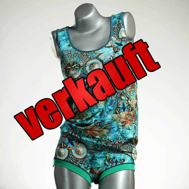 farbige attraktive nachhaltige preiswerte Unterwäsche Set für DamenPanty / Hotpant mit Top aus Biobaumwolle