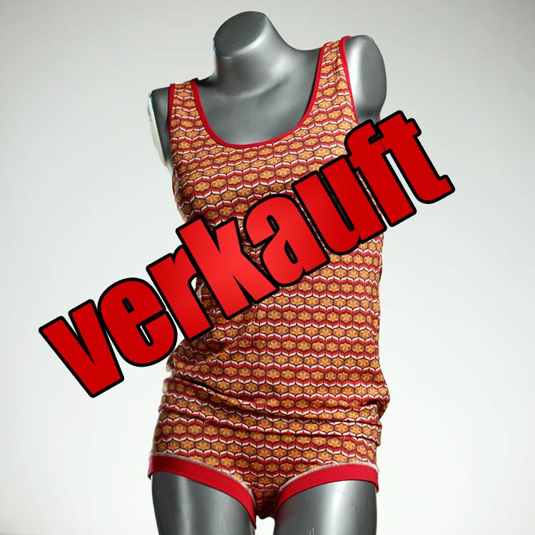 ökologische gemusterte sexy nachhaltige Unterwäsche Set für DamenPanty / Hotpant mit Top aus Biobaumwolle