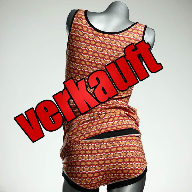 ökologische handgemachte attraktive bequeme Unterwäsche Set für DamenPanty / Hotpant mit Top aus Biobaumwolle