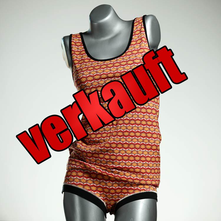 ökologische handgemachte attraktive bequeme Unterwäsche Set für DamenPanty / Hotpant mit Top aus Biobaumwolle