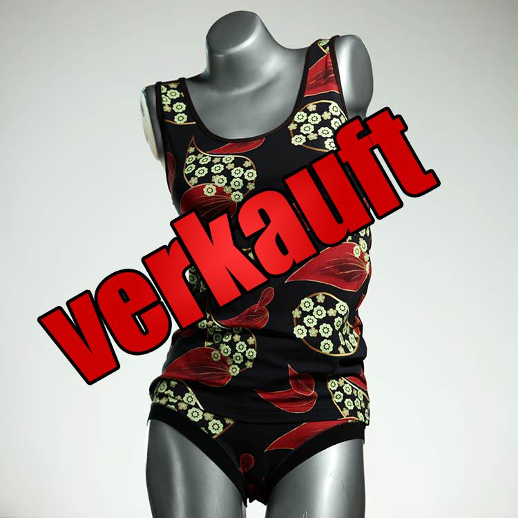 preiswerte bunte sexy günstige Unterwäsche Set für DamenPanty / Hotpant mit Top aus Biobaumwolle