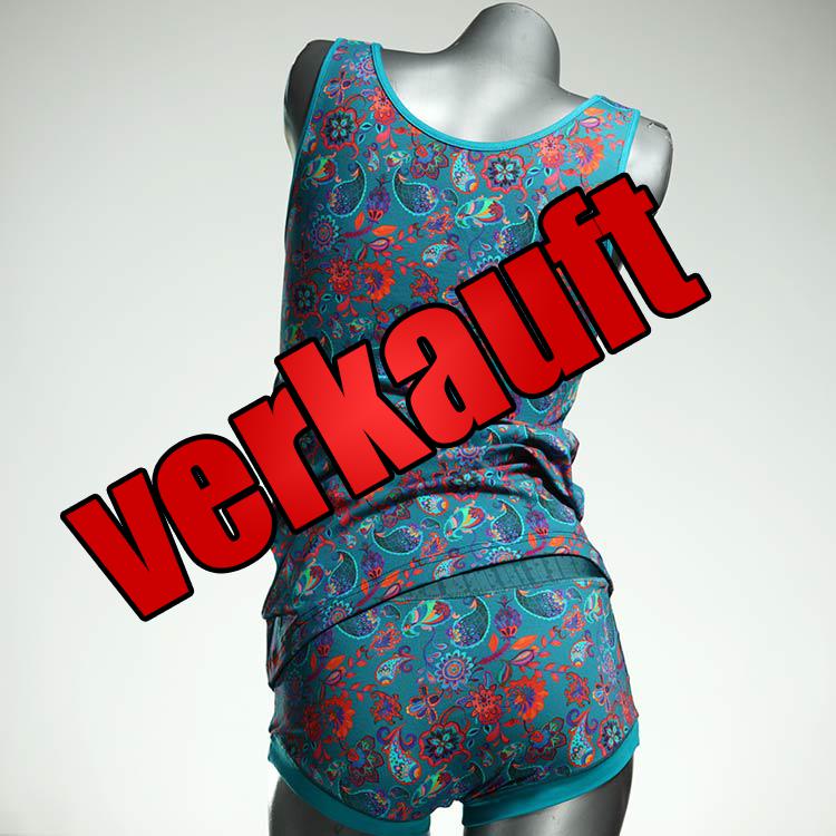 bequeme süße sexy gemusterte Unterwäsche Set für DamenPanty / Hotpant mit Top aus Biobaumwolle