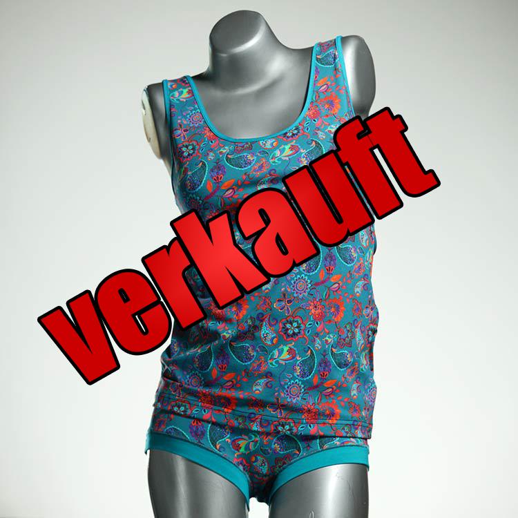 bequeme süße sexy gemusterte Unterwäsche Set für DamenPanty / Hotpant mit Top aus Biobaumwolle