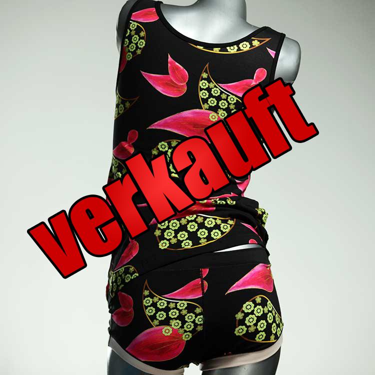 süße sexy bequeme nachhaltige Unterwäsche Set für DamenPanty / Hotpant mit Top aus Biobaumwolle