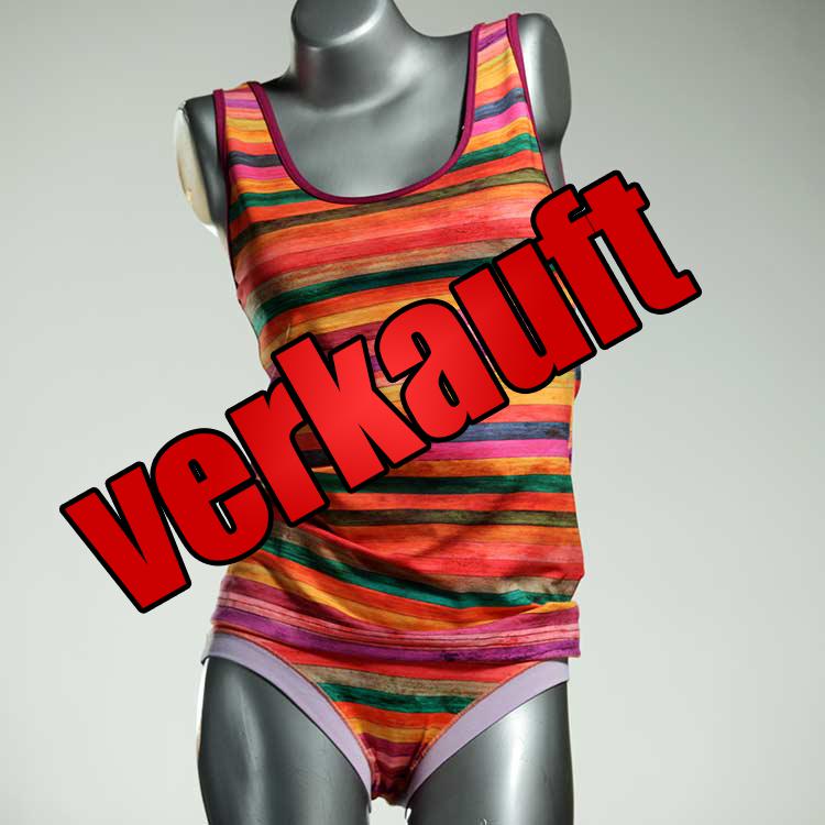 attraktive sexy süße gemusterte Unterwäsche Set für DamenPanty / Hotpant mit Top aus Biobaumwolle