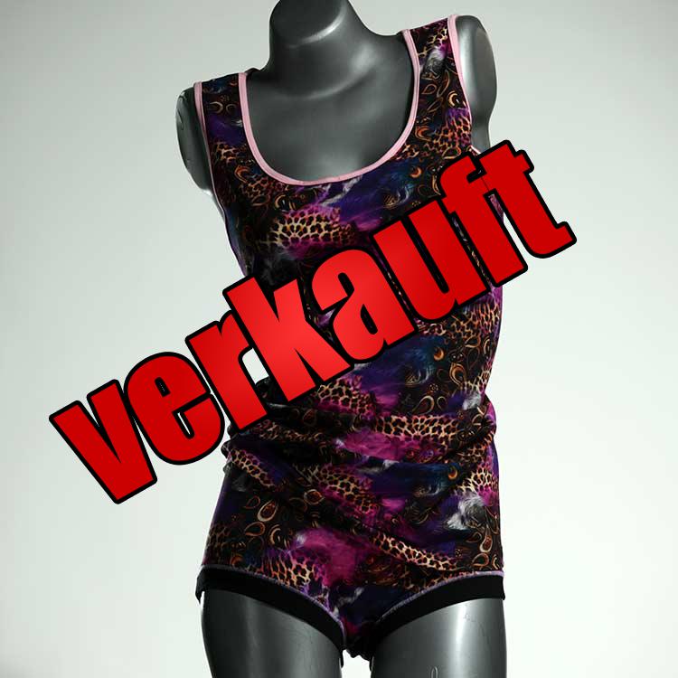 süße bequeme farbige gemusterte Unterwäsche Set für DamenPanty / Hotpant mit Top aus Biobaumwolle