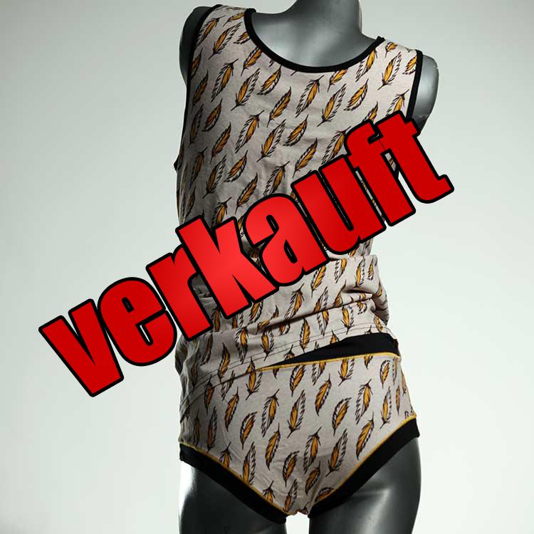 attraktive sexy schöne bunte Unterwäsche Set für DamenPanty / Hotpant mit Top aus Biobaumwolle