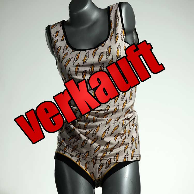 attraktive sexy schöne bunte Unterwäsche Set für DamenPanty / Hotpant mit Top aus Biobaumwolle