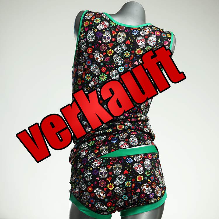 bunte attraktive nachhaltige farbige Unterwäsche Set für DamenPanty / Hotpant mit Top aus Biobaumwolle