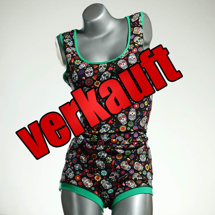 bunte attraktive nachhaltige farbige Unterwäsche Set für DamenPanty / Hotpant mit Top aus Biobaumwolle