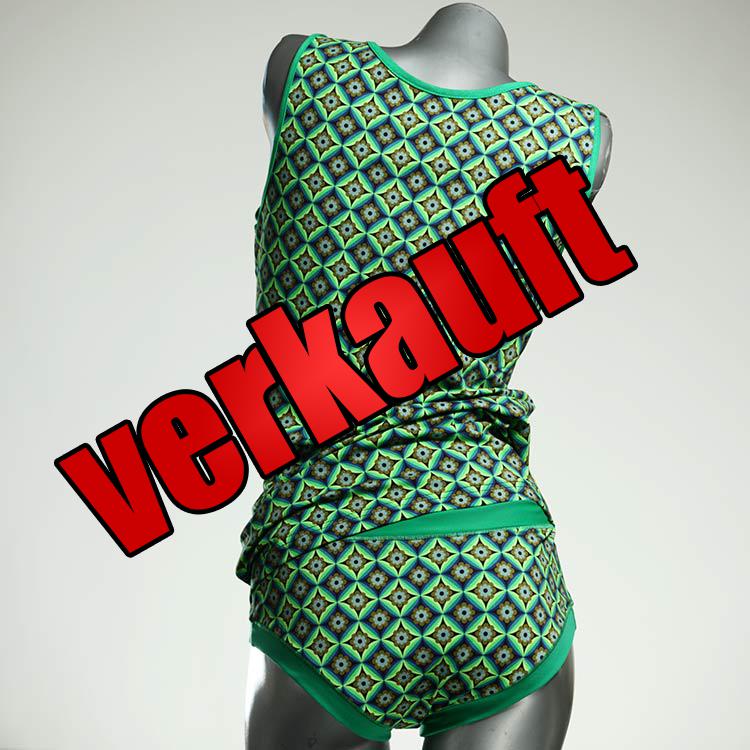bunte nachhaltige schöne bequeme Unterwäsche Set für DamenPanty / Hotpant mit Top aus Biobaumwolle