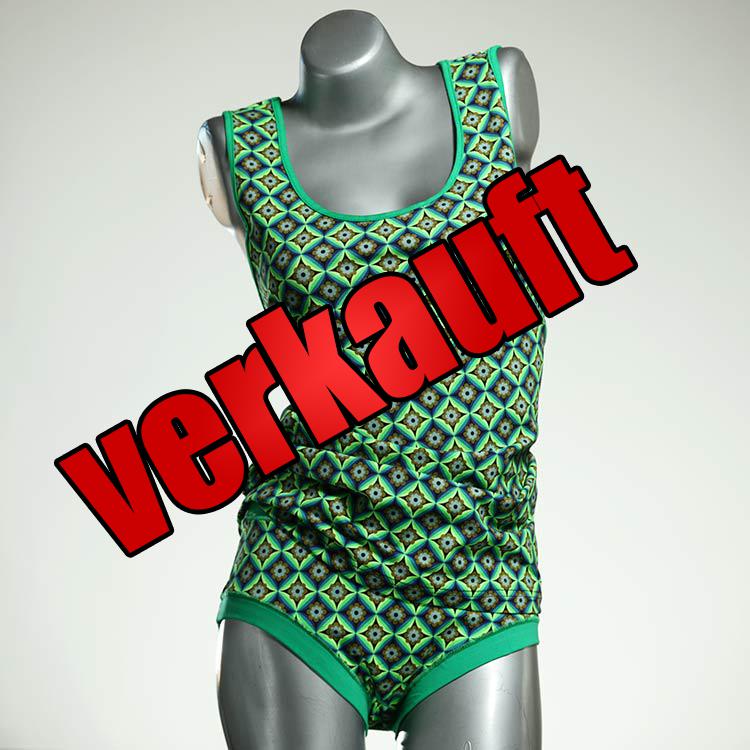 bunte nachhaltige schöne bequeme Unterwäsche Set für DamenPanty / Hotpant mit Top aus Biobaumwolle