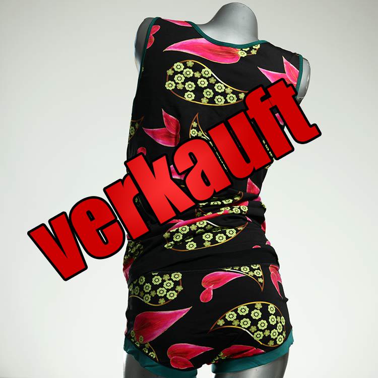 süße bunte sexy ökologische Unterwäsche Set für DamenPanty / Hotpant mit Top aus Biobaumwolle