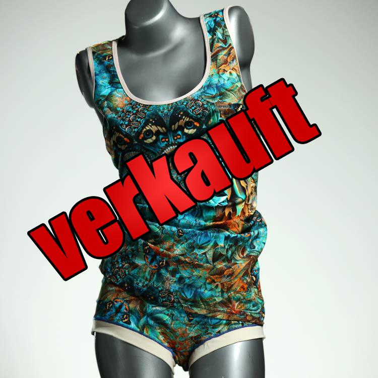 günstige attraktive süße bunte Unterwäsche Set für DamenPanty / Hotpant mit Top aus Biobaumwolle