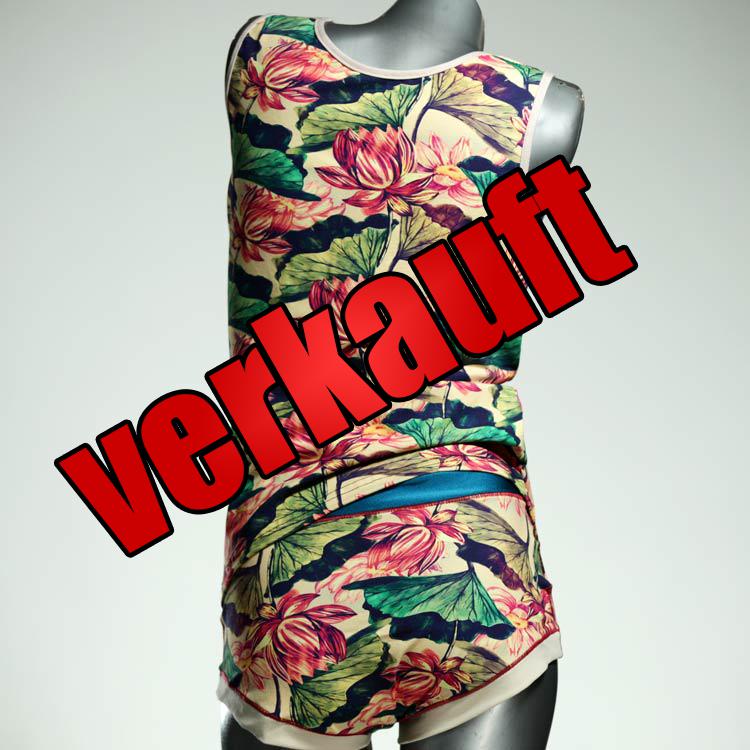 handgemachte sexy ökologische günstige Unterwäsche Set für DamenPanty / Hotpant mit Top aus Biobaumwolle