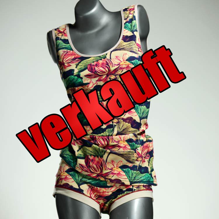 handgemachte sexy ökologische günstige Unterwäsche Set für DamenPanty / Hotpant mit Top aus Biobaumwolle