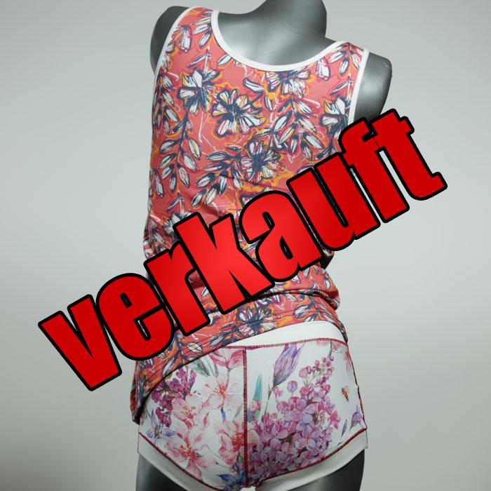 farbige schöne attraktive nachhaltige Unterwäsche Set für DamenPanty / Hotpant mit Top aus Biobaumwolle