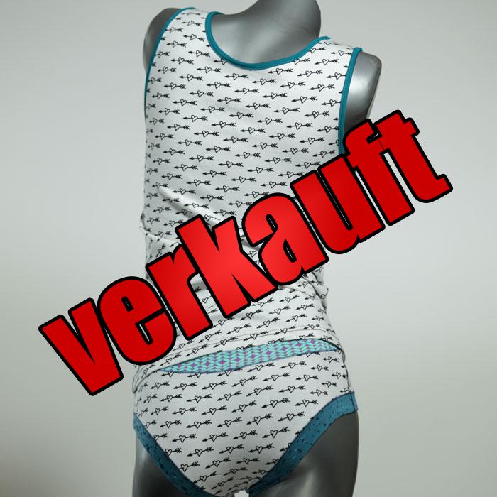 günstige attraktive  farbige Unterwäsche Set für DamenPanty / Hotpant mit Top aus Biobaumwolle
