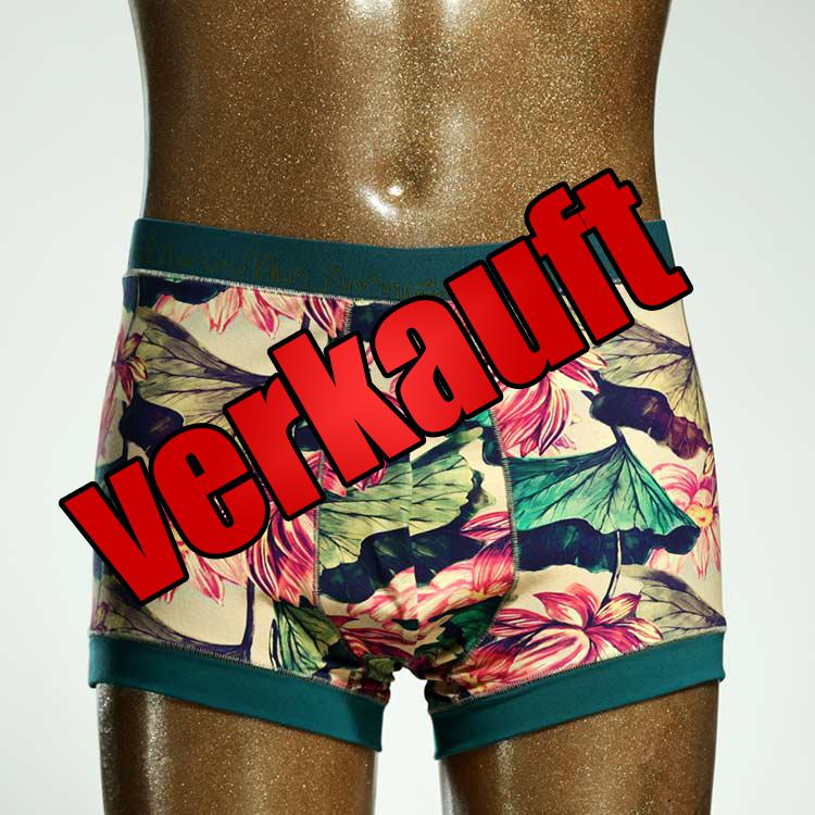 handgemachter gemusterter  bequemer Herrenshort, Unterwäsche aus Biobaumwolle für Herren