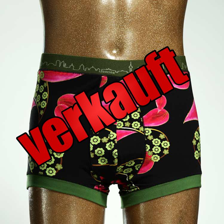 schöner gemusterter handgemachter süßer Herrenshort, Unterwäsche aus Biobaumwolle für Herren