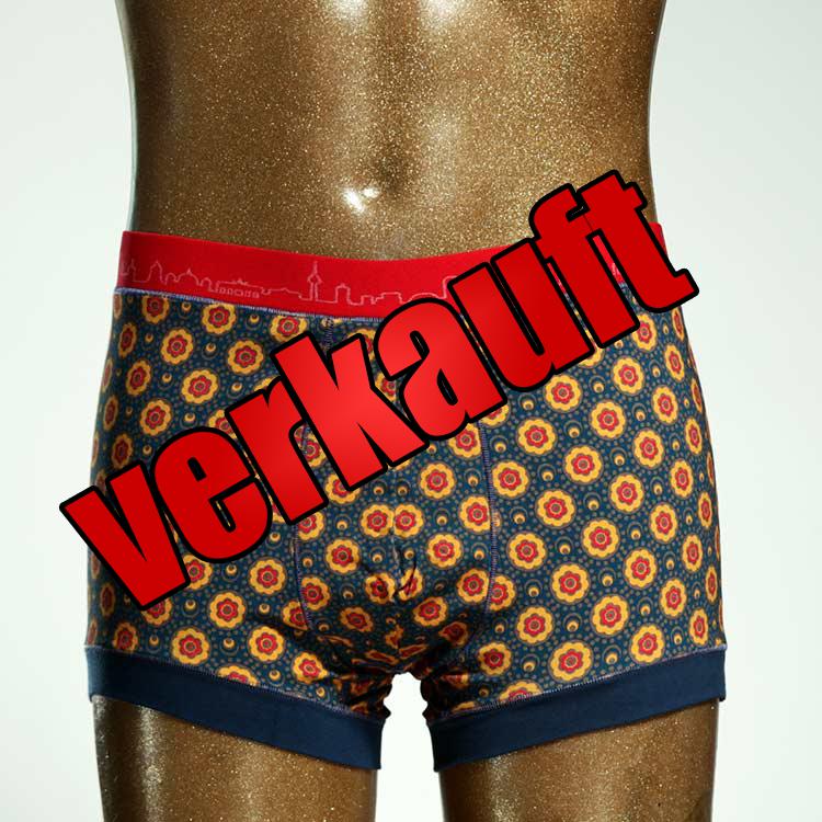 schöner nachhaltiger handgemachter gemusterter Herrenshort, Unterwäsche aus Biobaumwolle für Herren