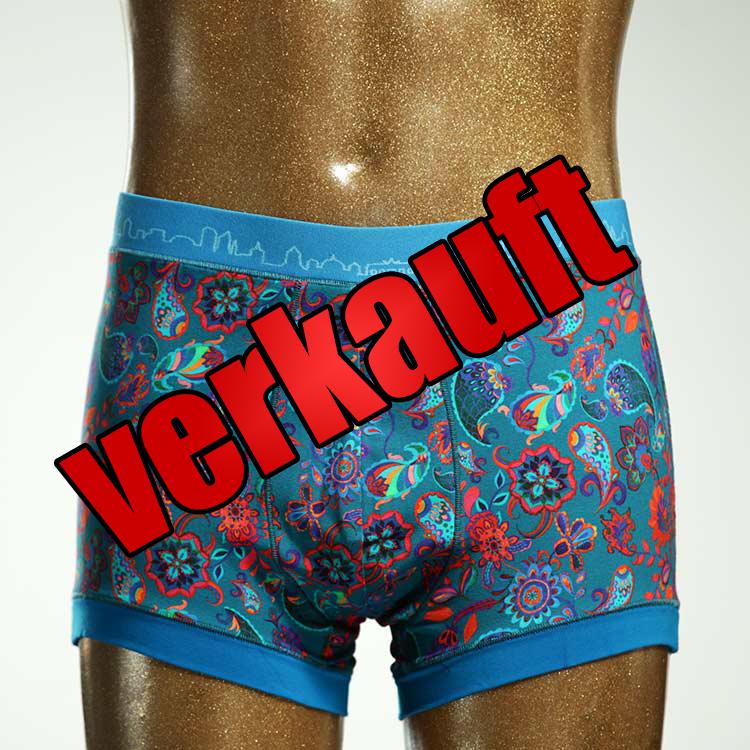 bunter süßer handgemachter gemusterter Herrenshort, Unterwäsche aus Biobaumwolle für Herren