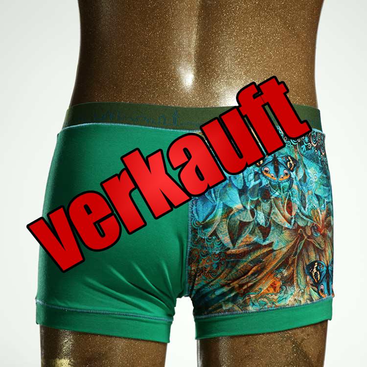 nachhaltiger gemusterter farbiger preiswerter Herrenshort, Unterwäsche aus Biobaumwolle für Herren