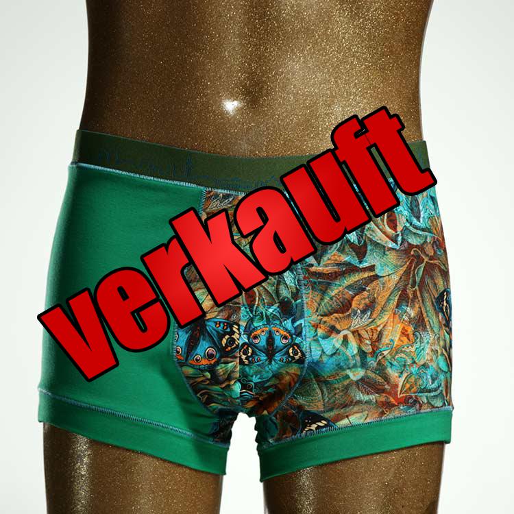 nachhaltiger gemusterter farbiger preiswerter Herrenshort, Unterwäsche aus Biobaumwolle für Herren