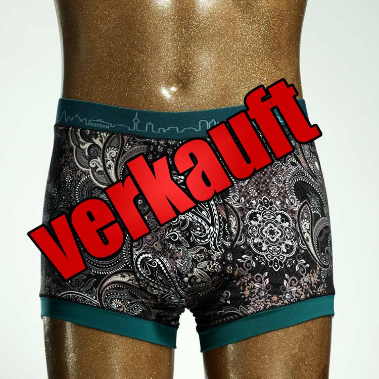 günstiger gemusterter nachhaltiger schöner Herrenshort, Unterwäsche aus Biobaumwolle für Herren