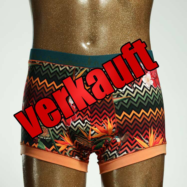 nachhaltiger ökologischer gemusterter bunter Herrenshort, Unterwäsche aus Biobaumwolle für Herren