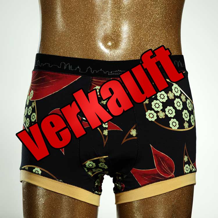 bequemer nachhaltiger gemusterter ökologischer Herrenshort, Unterwäsche aus Biobaumwolle für Herren