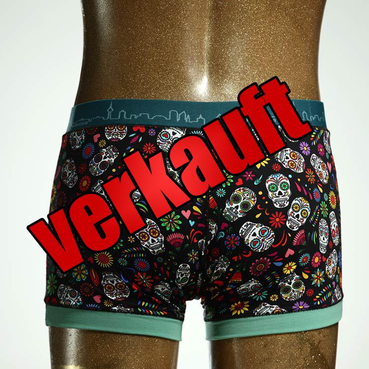 gemusterter handgemachter nachhaltiger günstiger Herrenshort, Unterwäsche aus Biobaumwolle für Herren