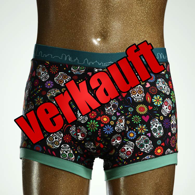 gemusterter handgemachter nachhaltiger günstiger Herrenshort, Unterwäsche aus Biobaumwolle für Herren