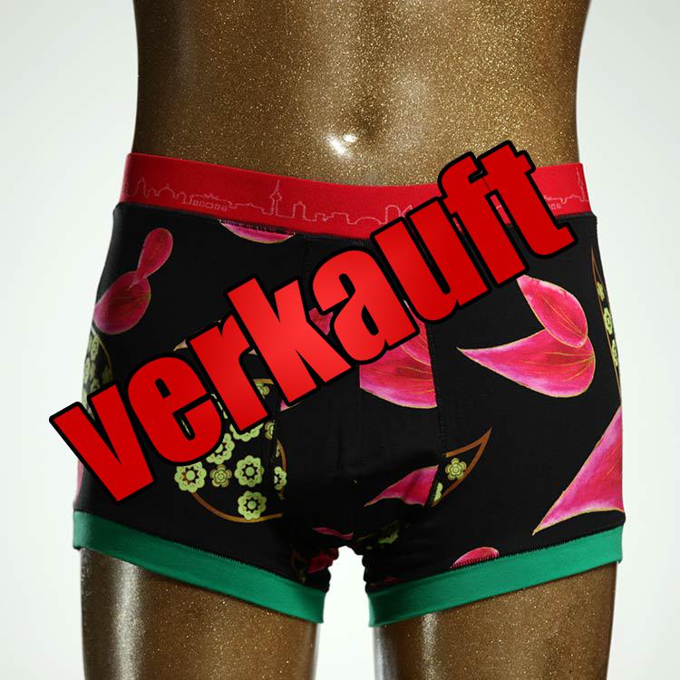 gemusterter farbiger handgemachter schöner Herrenshort, Unterwäsche aus Biobaumwolle für Herren