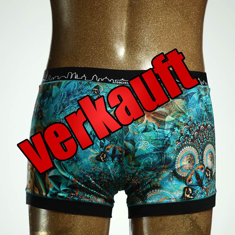 preiswerter handgemachter gemusterter farbiger Herrenshort, Unterwäsche aus Biobaumwolle für Herren