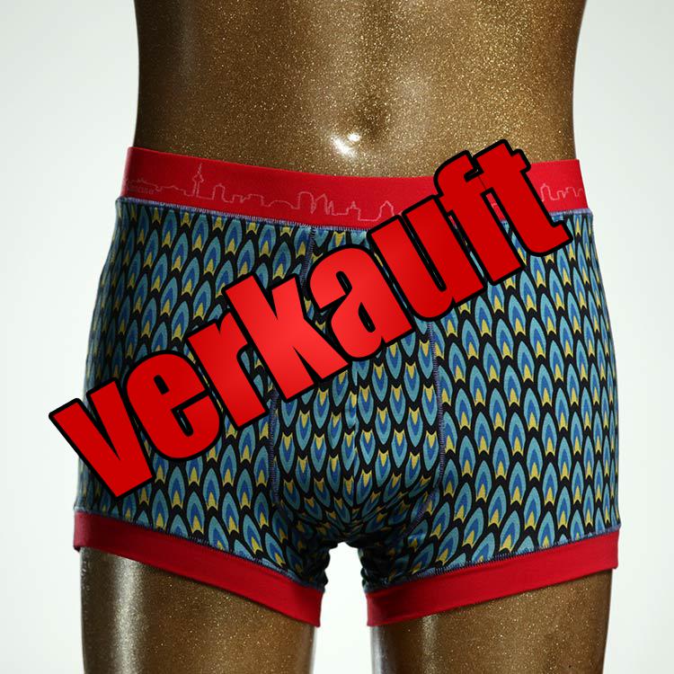 schöner nachhaltiger ökologischer gemusterter Herrenshort, Unterwäsche aus Biobaumwolle für Herren