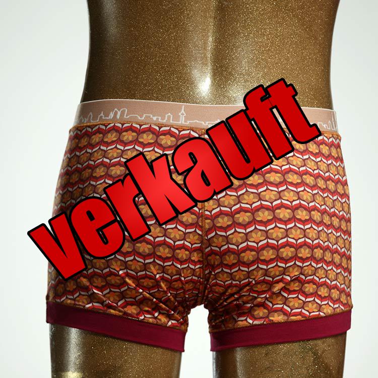 gemusterter farbiger nachhaltiger handgemachter Herrenshort, Unterwäsche aus Biobaumwolle für Herren