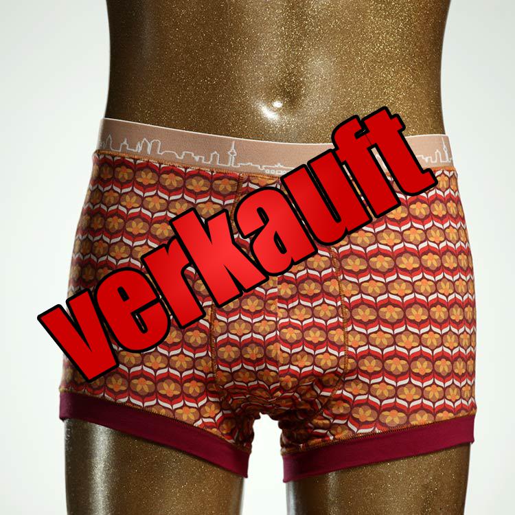 gemusterter farbiger nachhaltiger handgemachter Herrenshort, Unterwäsche aus Biobaumwolle für Herren