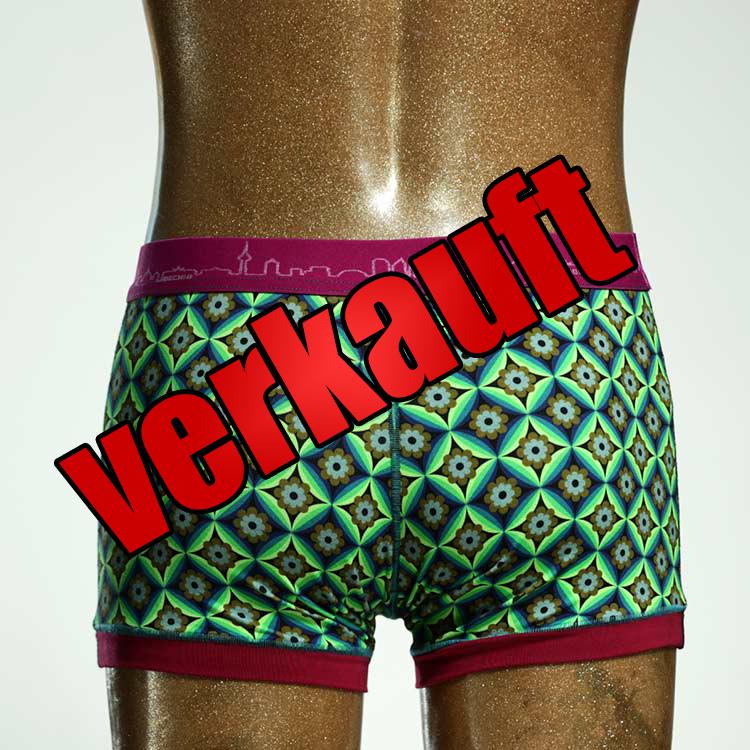 attraktiver  handgemachter farbiger Herrenshort, Unterwäsche aus Biobaumwolle für Herren