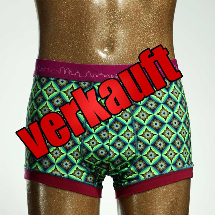 attraktiver  handgemachter farbiger Herrenshort, Unterwäsche aus Biobaumwolle für Herren