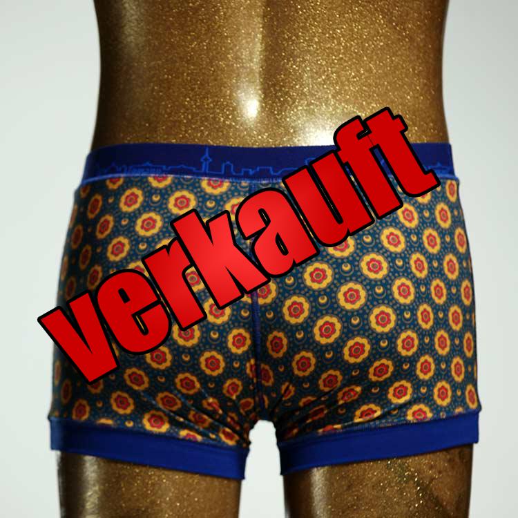 nachhaltiger handgemachter schöner gemusterter Herrenshort, Unterwäsche aus Biobaumwolle für Herren