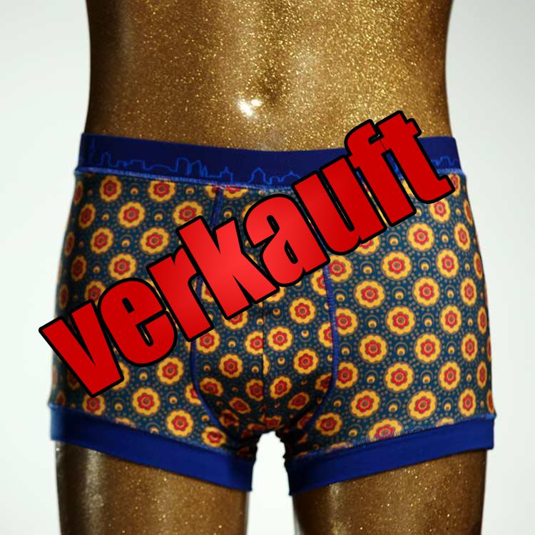 nachhaltiger handgemachter schöner gemusterter Herrenshort, Unterwäsche aus Biobaumwolle für Herren