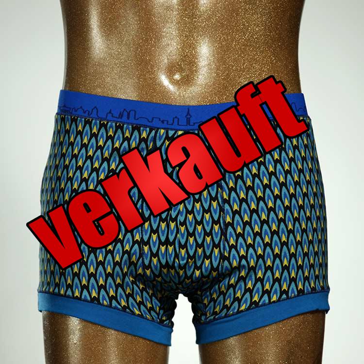 schöner bunter gemusterter handgemachter Herrenshort, Unterwäsche aus Biobaumwolle für Herren