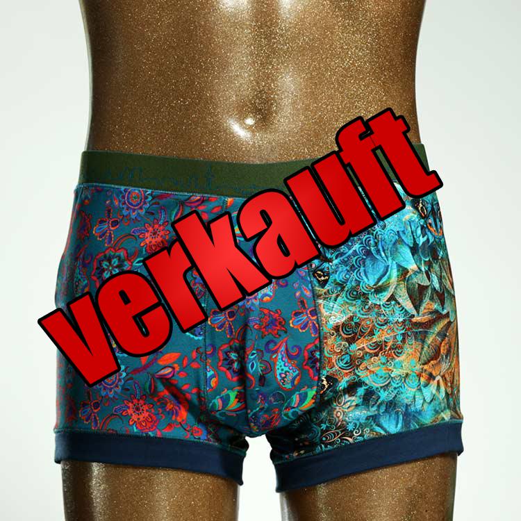 gemusterter preiswerter attraktiver ökologischer Herrenshort, Unterwäsche aus Biobaumwolle für Herren