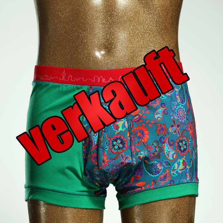 günstiger gemusterter farbiger süßer Herrenshort, Unterwäsche aus Biobaumwolle für Herren