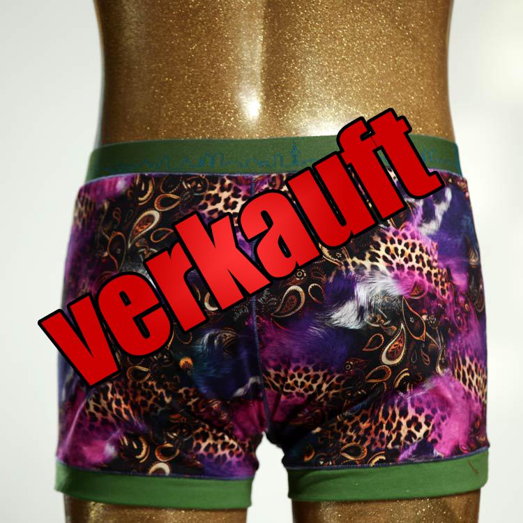 günstiger preiswerter gemusterter bunter Herrenshort, Unterwäsche aus Biobaumwolle für Herren