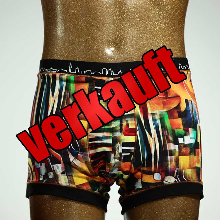 farbiger bunter handgemachter sexy Herrenshort, Unterwäsche aus Biobaumwolle für Herren