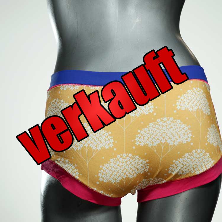 sexy farbige handgemachte ökologische Hotpant aus Biobaumwolle, Unterwäsche für Damen