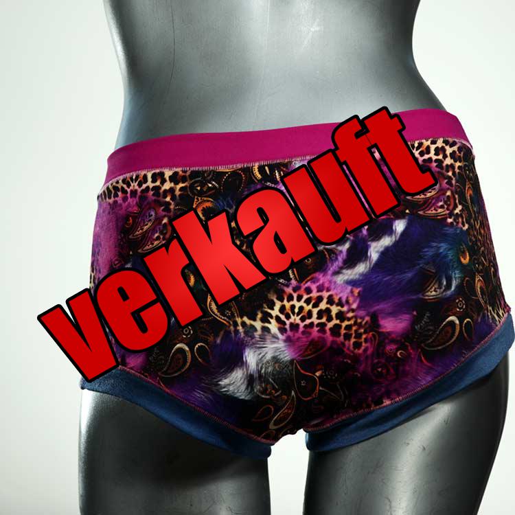 günstige ökologische bunte farbige Hotpant aus Biobaumwolle, Unterwäsche für Damen